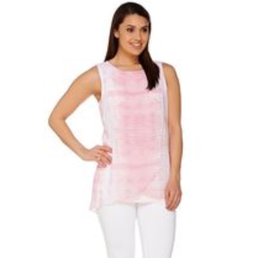 NWOT H by Halston pink tank size M // 0421